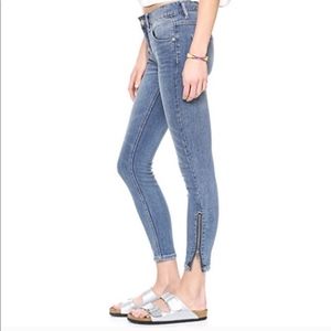 FREE PEOPLE | Highrise Skinny Zipper Ankle Jean 30